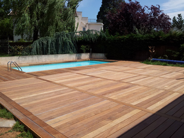 Terrasse en bois exotique dans le Rhône 69