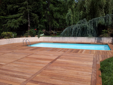 Terrasse en bois exotique