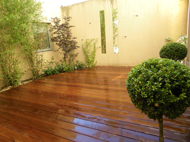 Terrasse en bois exotique